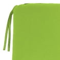 thumbnail image 4 of Jordan Manufacturing 20.25" x 20.75" Greenery Lime Green Solid Square Outdoor Chair Pad Seat Cushion with Ties, 4 of 10