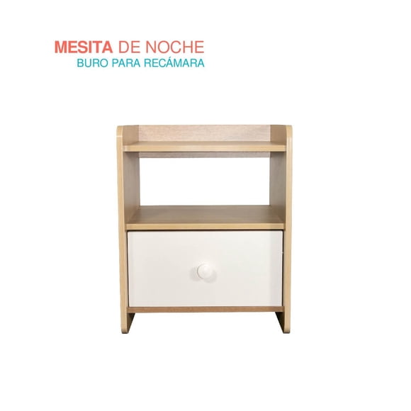 Buro Almacenamiento Esquinero Repisa Cajon Mesita De Noche Pido Todo MDN01BE-F1