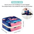 thumbnail image 5 of Flamingo Travel Portable Square Jewelry Box Organizer Earring Necklace Bracelet Holder Decorative Display Case Stand Storage Box, 5 of 6