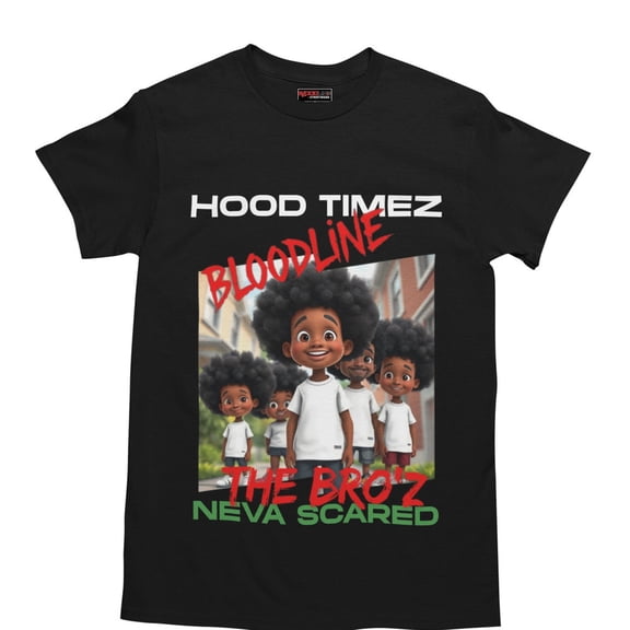 BloodLine StreetWear 'The Bro'z Neva Scared, Tee' Unisex Short Sleeve Cotton T-Shirt - Soft, Durable, Pre-Shrunk Casual Wear for Everyday Comfort