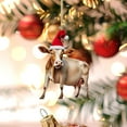 thumbnail image 4 of Holloyiver Christmas Cow Decorations, Wooden Ornaments With Cow Printed Double-Sided Ornaments for Xmas Trees Hanging Decorations for Stocking Stuffers Holiday Party Favors, 4 of 9
