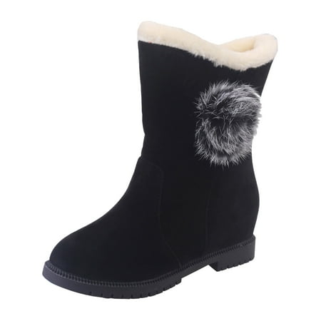 

Wesracia Boots For Women Winter Boots Snow Boots Ankle Warm Thick Soled Women s Thermal Boots Tassel Winter Plush Shoes Women s Boots