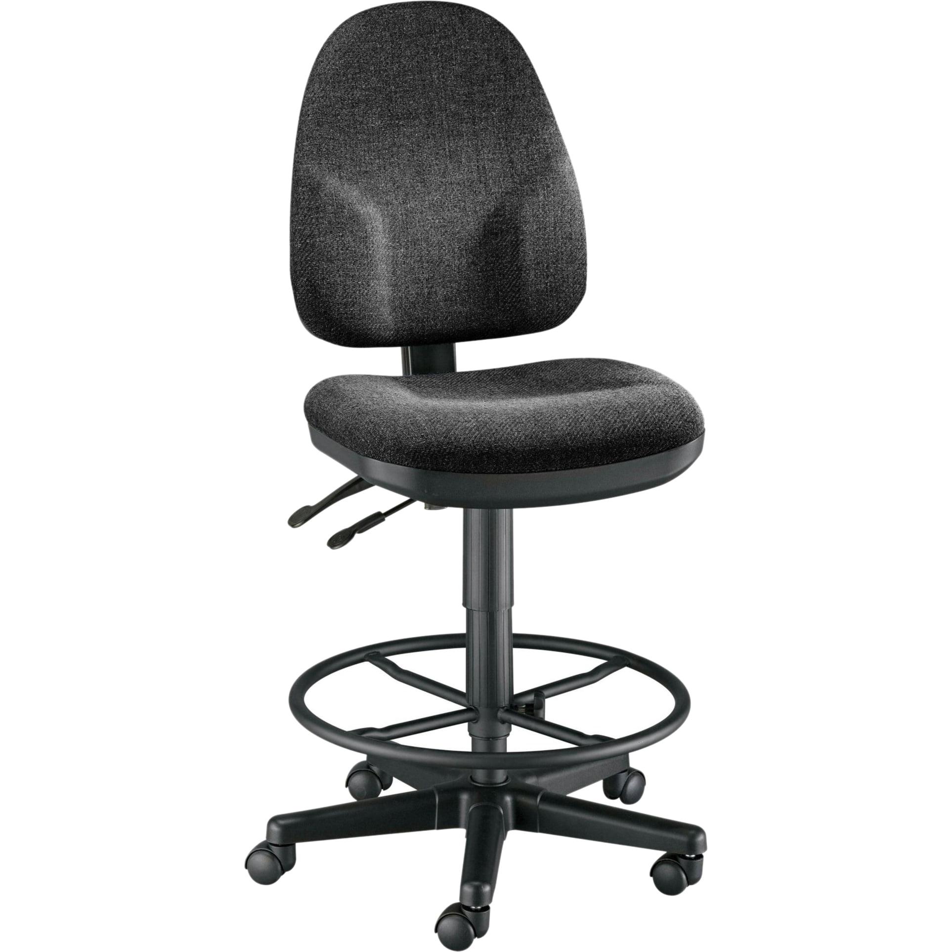 NEW Alvin Black High Back Office Monarch Drafting Height Chair with Footstep 