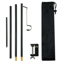 Dengmore Camping Folding Lamp Pole Portable Collapsible Lantern Pole With Stake Aluminum Foldable Lightweight Stand Hanging Light Holder For Picnic Hiking Fishing Backpacking Garden BBQ