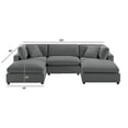 thumbnail image 3 of Comfort Pointe Casella Modular 5-PC XL Sectional in Charcoal Performance Fabric, 3 of 15