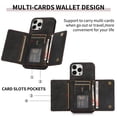 thumbnail image 3 of Jiahe Cover for iPhone 11, Wallet Case with Card Holder Pocket,Rugged Shockproof PU Leather Kickstand Card Slot Anti-Scratch Case Cover, black, 3 of 5