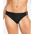 thumbnail image 3 of Salt + Cove Women's Juniors' Strappy Hipster Bikini Bottoms Pink Size M, 3 of 3