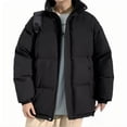 thumbnail image 6 of Ahdbta Men's Puffy Jackets Plus Size Winter Warm Padded Quilted Coats Zip Up Stand Collar Windproof Ouerwears with Pockets, 6 of 7