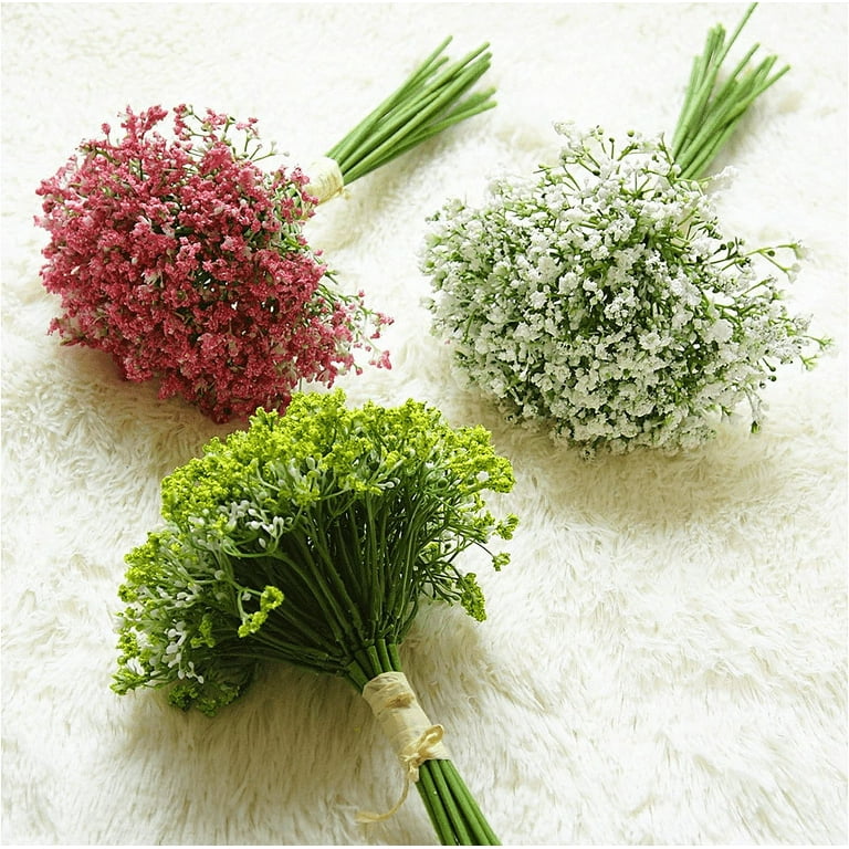 16PCS Artificial Flowers Baby's Breath Fake Flower Gypsophila for Wedding  Home Fall Decoration Plastic Flowers Bouquet – 101 Wedding Products