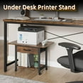thumbnail image 2 of 22"x15" Large Printer Stand with Storage Drawer, 2-Tier Under Desk Printer Table for Home Office, Printer Cart fit Fax Machine/3D Printer/Scanner(Brown), 2 of 7