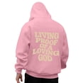 thumbnail image 7 of Kaprioy Hoodies for Women Letter Graphic Bible Verse Oversized Long Sleeve Jesus Faith Sweatshirts Pullover Fashion Clothing Pink, L, 7 of 7
