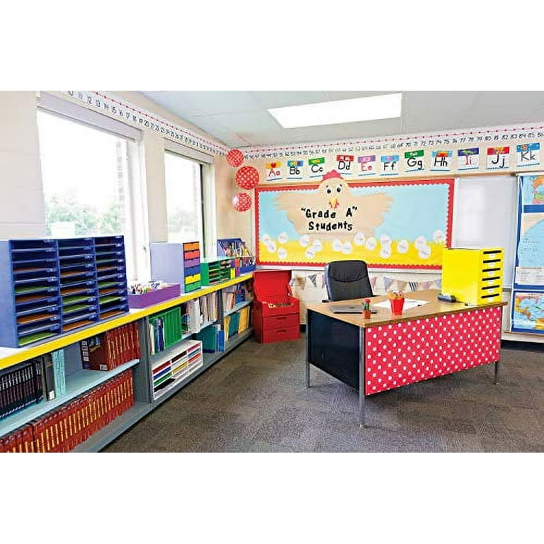 Pacon Classroom Construction Paper Storage, 10 Slots, 26 7/8 x 16 7/8 x 18 1/2