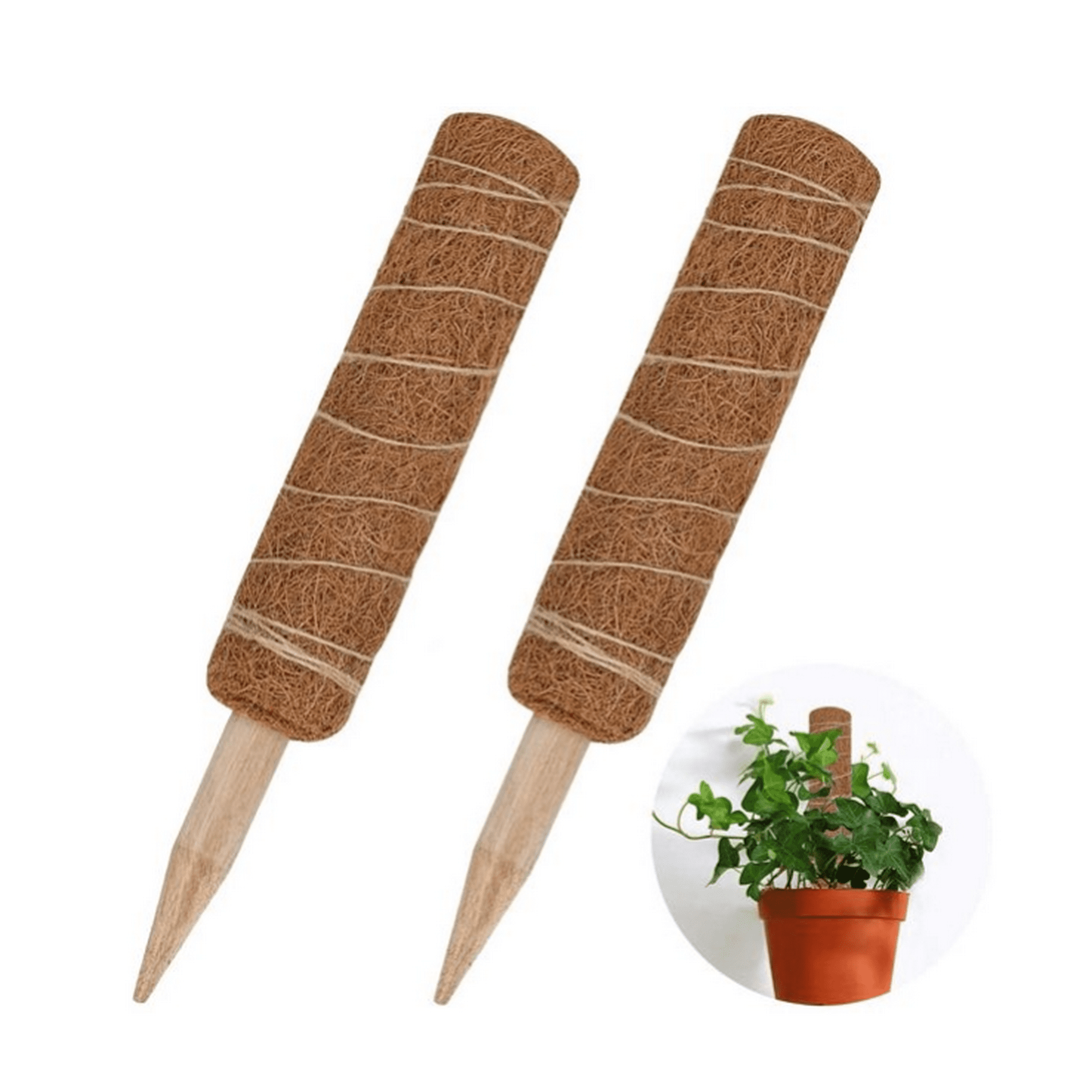 Moss Pole - Moss Stick for Potted Plants, 2 Pcs Plant Support for