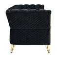 thumbnail image 5 of Chesterfield Button Tufted Velvet Sofa, 3 Seats Upholstered Couch With Gold Metal Legs For Living Room Office Apartment, 5 of 11