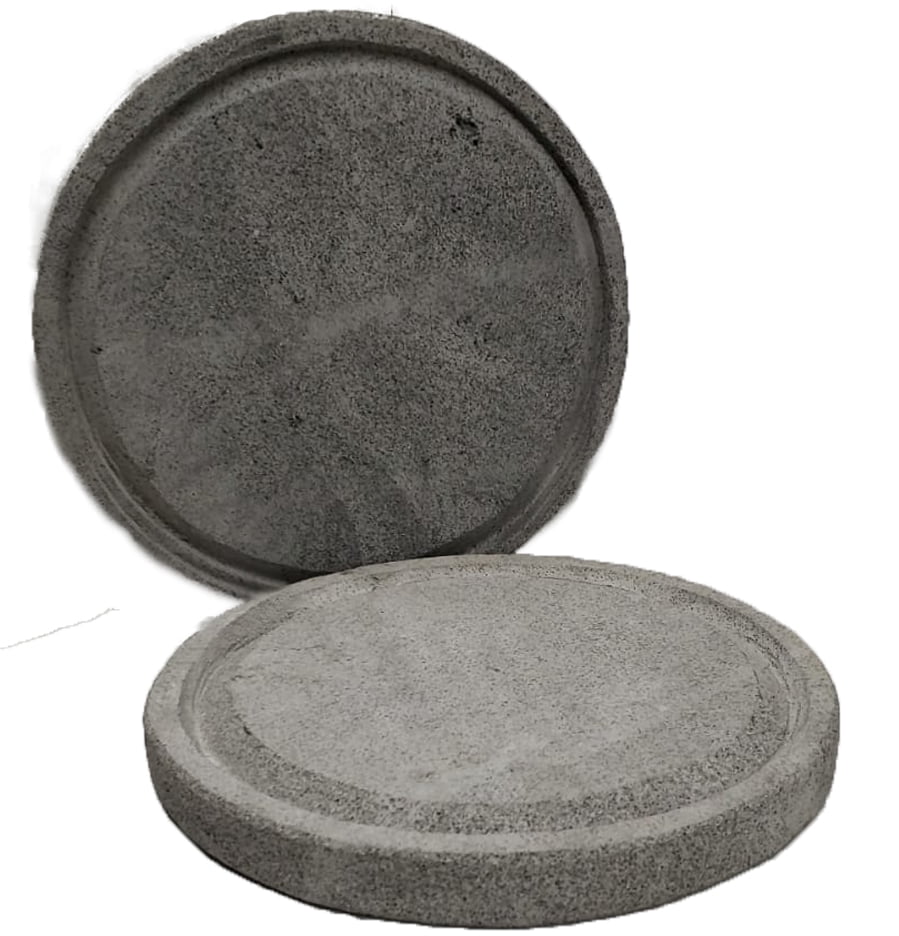 Dishestone - Parrilla de piedra volcánica para asar carne. Piedra  individual de 15 cm de diámetro. Pida informacion en Info@sabiotestone.com