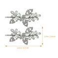 thumbnail image 2 of OULII 2Pack Elegant Hair Barrettes in Leaf Shape for Girls Parties, 2 of 8