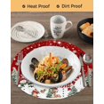 thumbnail image 3 of 15 Inch Round Placemats Set of 4, Red Christmas Non Slip Heat Insulation PP Table Mats, Snowman Snowflake Xmas Tree Winter Washable Place Mats for Kitchen Dining Party Table Decor, 3 of 7