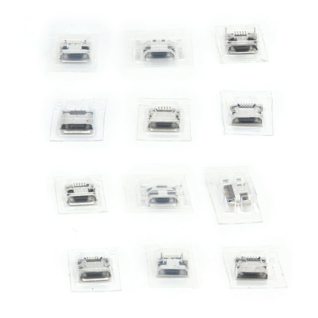 Adaptador de Repuesto de Reparación Jadeshay 12 Piezas Conector Mini USB
