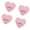 Pink, variant on Pack of 4 Elegant Adhesive Heart Hooks Plastic Wall Decoration Towel Holders