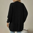 thumbnail image 5 of idosla Oversized Cardigan Sweaters for Women Fall Outfits Chunky Knit Open Front Sweater with Pockets (Black, M), 5 of 5