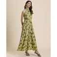 thumbnail image 3 of Moomaya Halter Neck Fit And Flare Maxi Dress, Summer Resort Dress For Women, 3 of 8