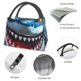 thumbnail image 4 of Yiaed Cartoon Cute Shark Print Lunch box lunch bag Portable Insulated Lunch Box for Women Men Cooler Tote Bag with Front Pocket for Work Picnic Travel, 4 of 6