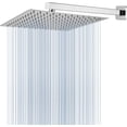 thumbnail image 1 of Voolan All Metal Shower Head with Extension Arm, Stainless Steel Waterfall Rainfall Showerheads, High Flow Bathroom Square Rain Shower Head (12‘‘ Shower Head with 16‘‘ Shower Arm, Chrome), 1 of 8
