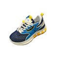 thumbnail image 1 of UKAP Espadrilles Garçon Bout Rond Espadrilles Basses Chaussures de Sport Gym Course Bleu Jaune 11.5c, 1 of 9