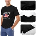 thumbnail image 6 of Support The Country You Live In Hip-hop Men's Cotton Short Sleeve HD Print Tee for Casual T-Shirt Crew Neck Top Black XL, 6 of 7