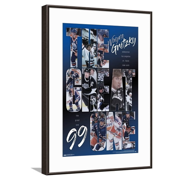 Wayne Gretzky - The Great One Canvas Wall Poster, 14.725" x 22.375"
