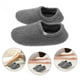 thumbnail image 5 of par de mocasines de felpa acogedores con espuma viscoelástica, zapatillas de casa cálidas para hombre, con forro de piel sintética y punta cerrada, color gris, talla 38-39, 5 of 7