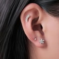 thumbnail image 4 of DESIGNICE ASTM F136 Threadless Push in Titanium Earrings,Hypoallergenic Flat Back Cubic Zirconia G23 16G 8mm Body Piercing Studs for Cartilage Helix Tragus Conch(a pair), 4 of 7