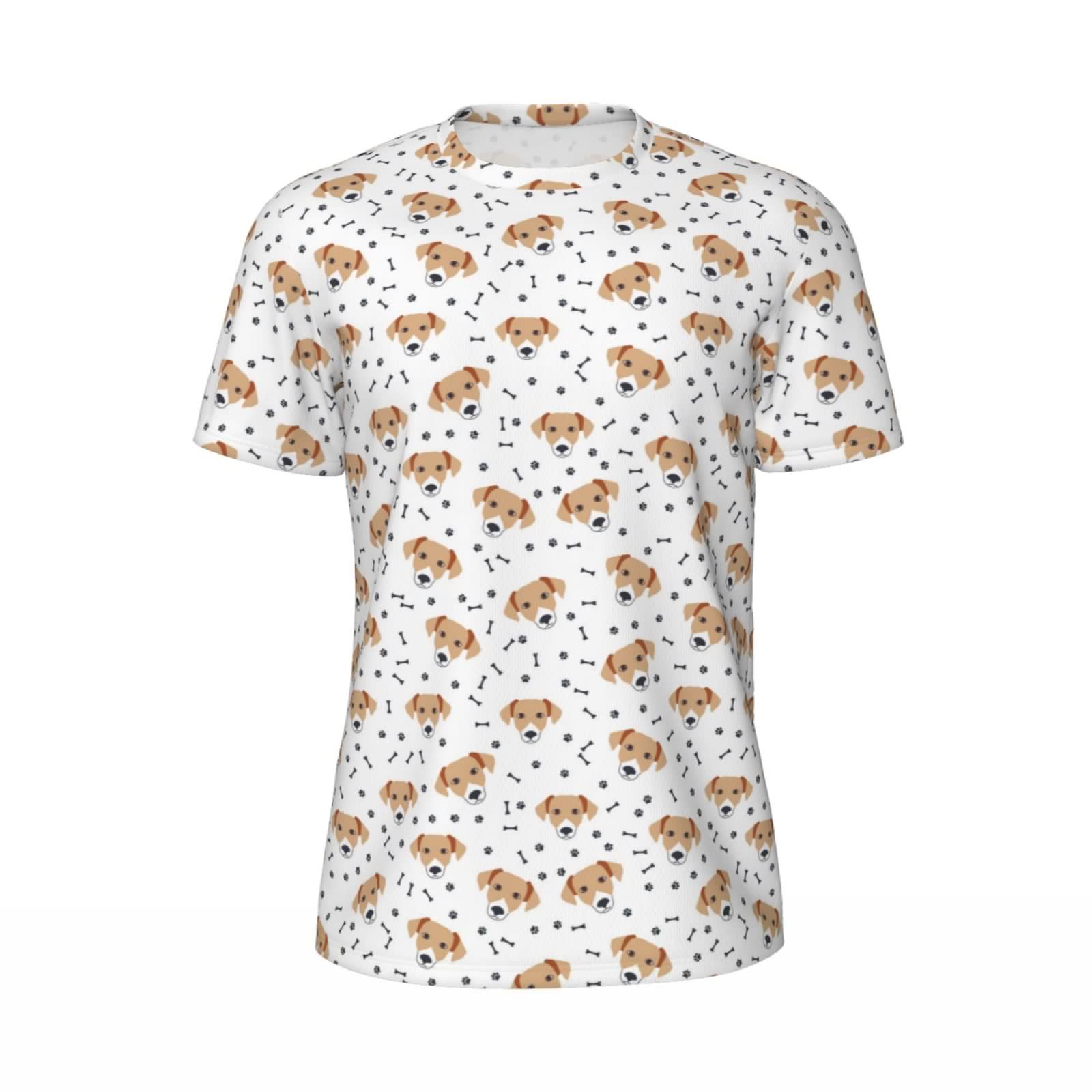 thumbnail image 5 of Wukai Labrador Retriever Dog Print Men's Short-Sleeved Mesh T-Shirt,Quick-Dry Short Sleeve Workout T-Shirt-, 5 of 8