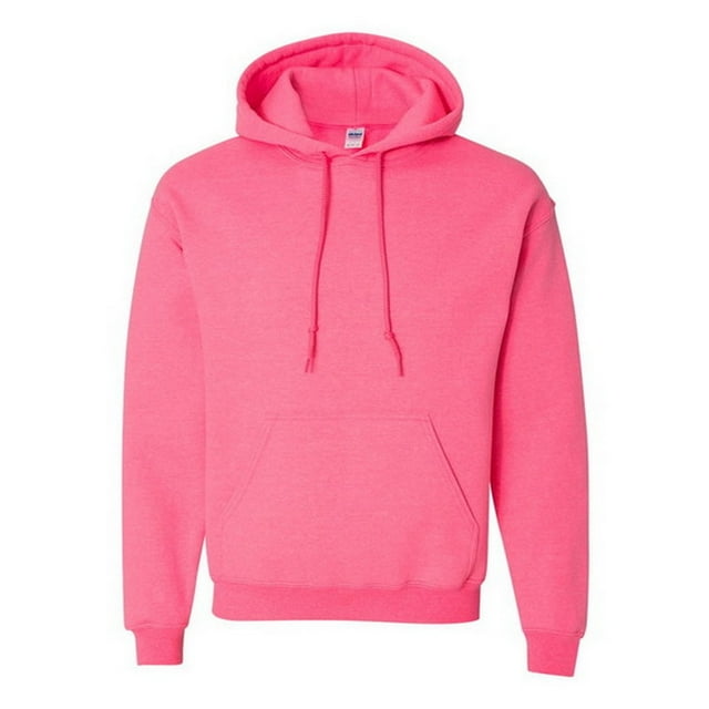 Gildan - Sudadera con capucha de combinación de tejidos Unisex (Rosa fluorescente)