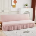 thumbnail image 2 of Sofa cover without armrests Pink stretch sofa cover, 2 of 5