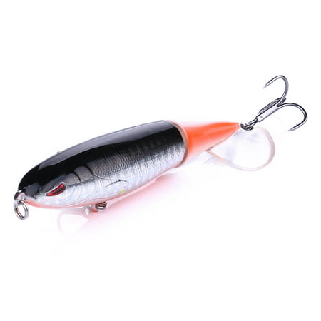 Hard Fishing Bait Pencil Fishing Lure 13g/10cm Topwater Weever Bass Perch Snakehead Rotating Spinner Rattle Tail