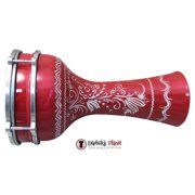 The ZAZA Percussion The 16 Red Lotus Aluminum Darbuka Doumbek.