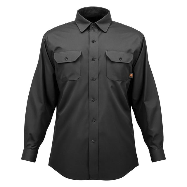 KFFKFF Flame Resistant Welding Jacket, 7oz. FR Shirts for Men, Machine Washable Cotton Heat-Resistant Welding Shirt
