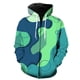 thumbnail image 3 of Sudadera con capucha y estampado 3D de bloques de color para hombre, sudaderas con gráficos coloridos, sudaderas informales de otoño de gran tamaño con capucha y manga larga con cremallera, 3 of 5