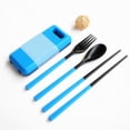 thumbnail image 1 of Naiovety Vajilla plegable 3 en 1 ABS Juego de vajilla plegable Cubiertos Tenedor Palillos con caja de almacenamiento para acampar al aire libre Senderismo Kits de desorden para acampar No. 4 Naiovety OD009854-04, 1 of 6