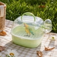 thumbnail image 4 of Small Animal Travel Carrier, Portable Bird Cage with Clear Panoramic View, Outdoor Carrier for Parrots, Hamsters, Guinea Pigs, Vet Visits & Car Travel, 1Pack White, 4 of 6