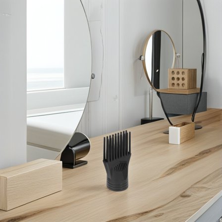 Milisten Lightweight Black Hair Dryer Brush Attachment Easy to Install for Fast Hair Drying