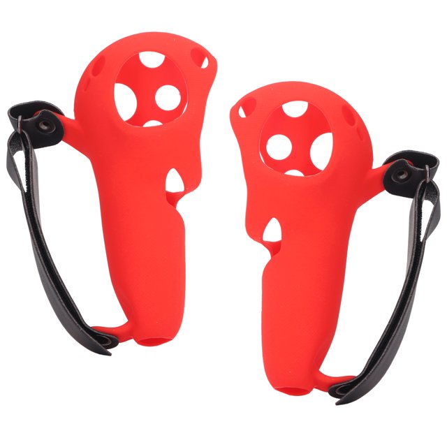 Housse de Poignée de Contrôleur, Housse de Poignée de Contrôleur VR en Silicone Ajustable Lavable avec Sangles d'Articulation pour Hall d'Exploration Noir, Rouge, Gris Pâle, Bleu