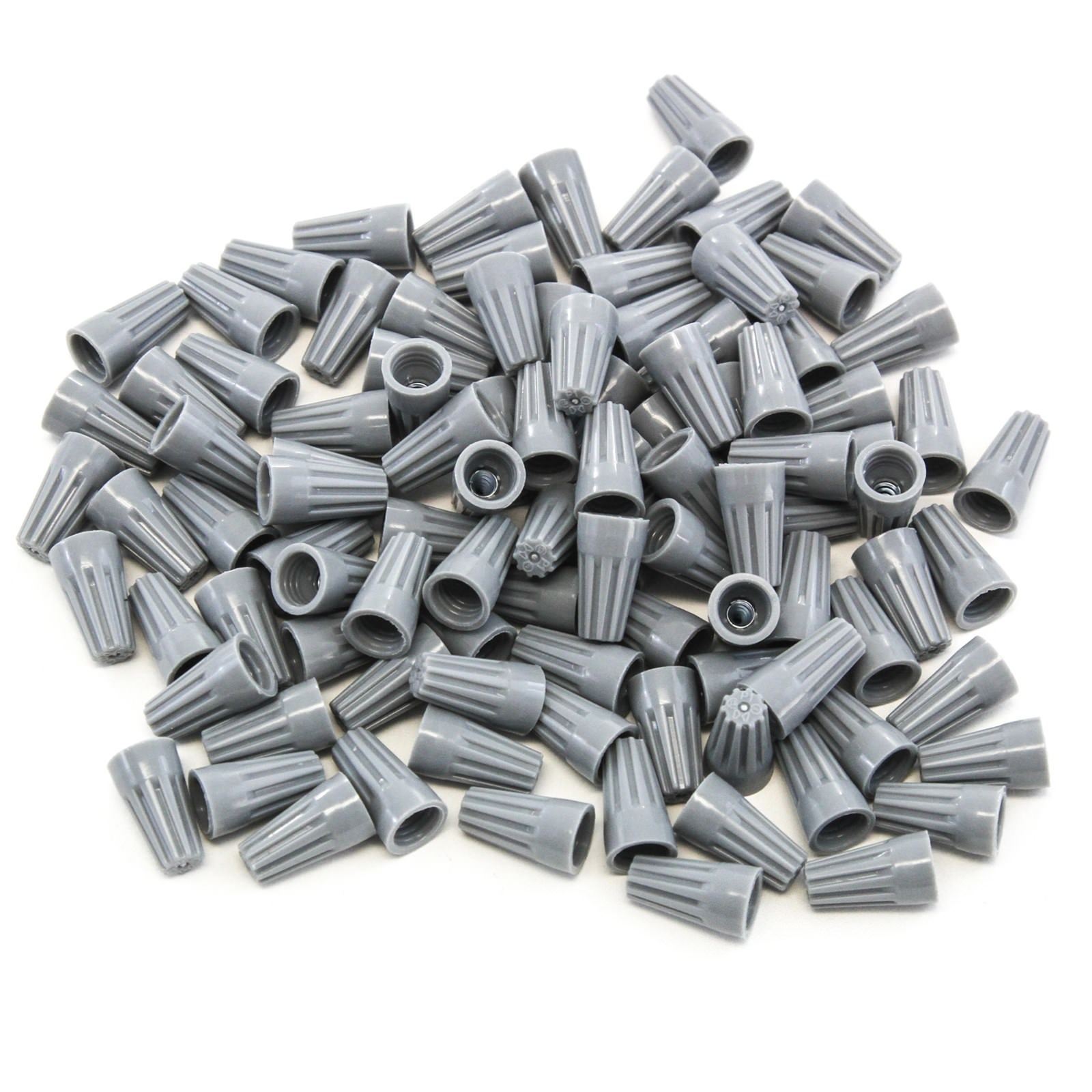 Red Hound Auto 100 pcs Grey Screw on Wire Connectors TwistOn Easy