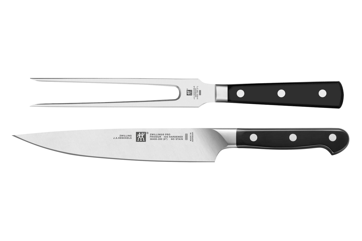 ZWILLING Pro 2pc Carving Knife & Fork Set