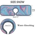 thumbnail image 4 of SKYSONIC Faucet Absorbent Mat 3 Pcs Marble Effect Painting Kitchen Faucet Splash Catcher Washable Counter Drying Pads Behind Faucet for Kitchen Bathroom, 4 of 7