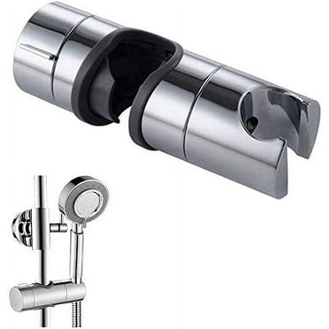Slide Bar Adjustable Shower Head Holder, ABS Chrome Finish Hand Shower Bracket with Anti-Slipping Design for Replacement