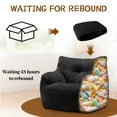 thumbnail image 3 of YSICK Small Bean Bag Chair for Adults and Kids,Memory Foam Bean Bag Sofa with Armrests & Pockets，Beanbag Lounge Lazy Floor Sofa for Living Room, Bedroom,Black, 3 of 7