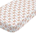 thumbnail image 6 of NoJo Aztec Mix & Match 100% Cotton Teal Floral Fox Fitted Crib Sheet, Pink, Orange, Aqua, White, 6 of 6