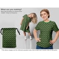 thumbnail image 5 of oneOone Georgette Viscose Green Fabric Christmas Craft Projects Decor Fabric Printed By The Yard 42 Inch Wide, 5 of 5